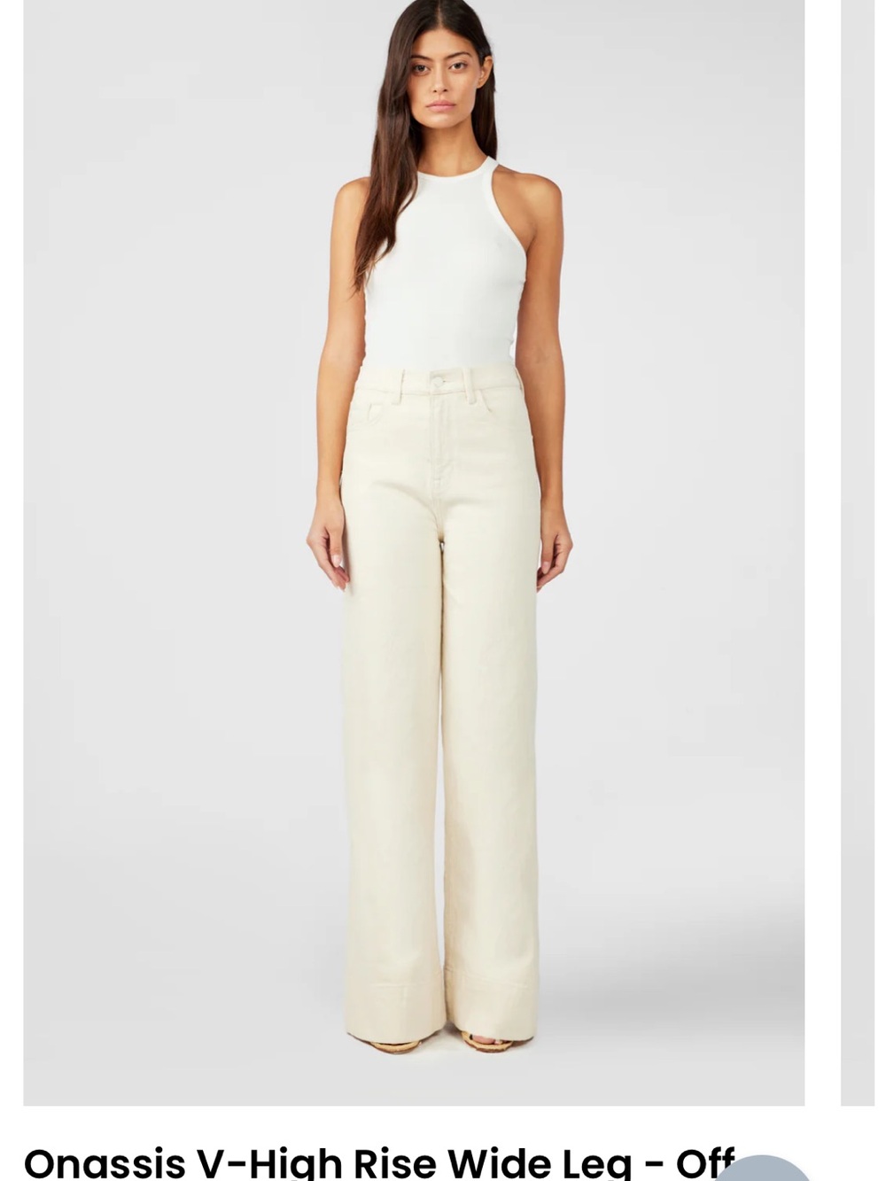 NWT Triarchy Onassis V-High Rise Wide Leg Jeans — Off White